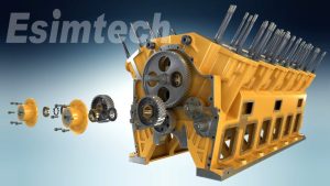 Animation of Diesel Engine Assembly and Disassembly