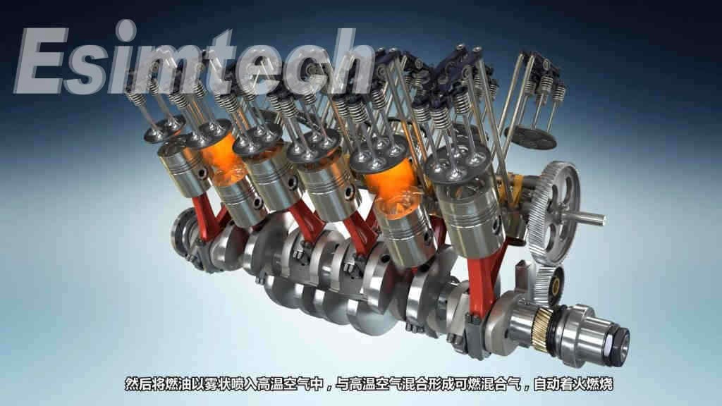 Animation of Diesel Engine Assembly and Disassembly