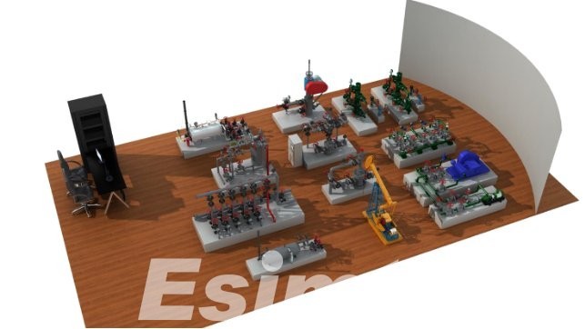 Figure 2 Typical system devices layout of the Oil Recovery Simulator