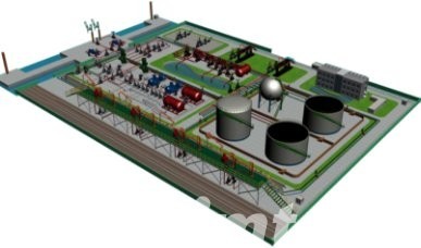 Refined oil LED dynamic flow indication of the Oil and Gas Gathering and Transportation Simulator