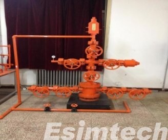 fracturing wellhead of fracturing and acidizing simulators