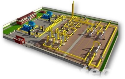 station Plastic sand table LED dynamic flow indication of the Oil and Gas Gathering and Transportation Simulator