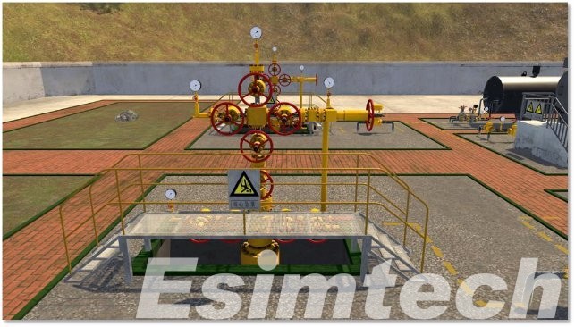 Graphics program running interface of gas production simulators