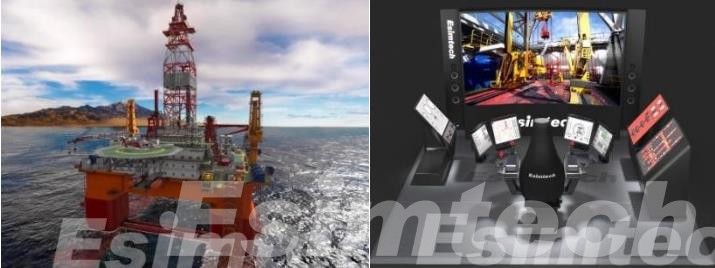 3D graphic software-offshore platform of cyberchair drilling simulator