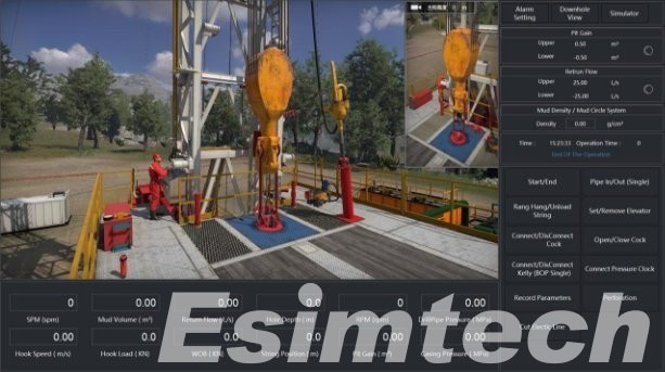 student operation interface of workover simulators
