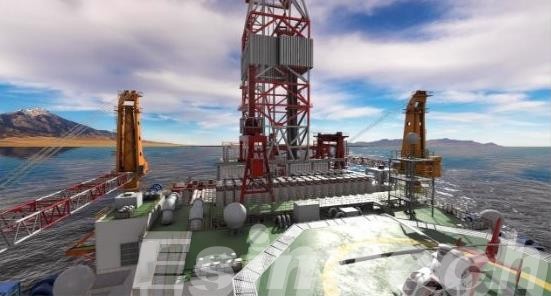 3D graphic software-offshore platform of cyberchair drilling simulator