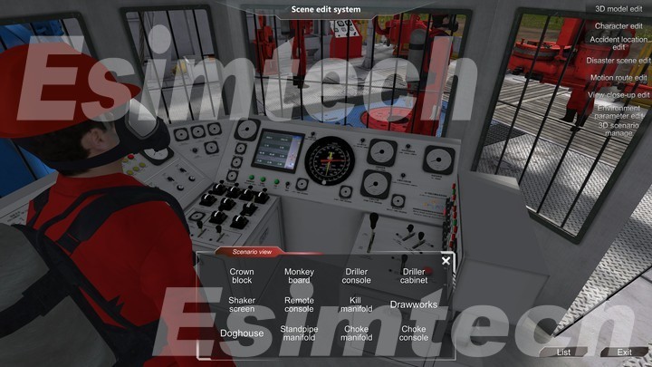 Esimtech drilling emergency exercise training system