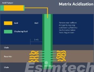 Conceptual diagram of matrix acidizing