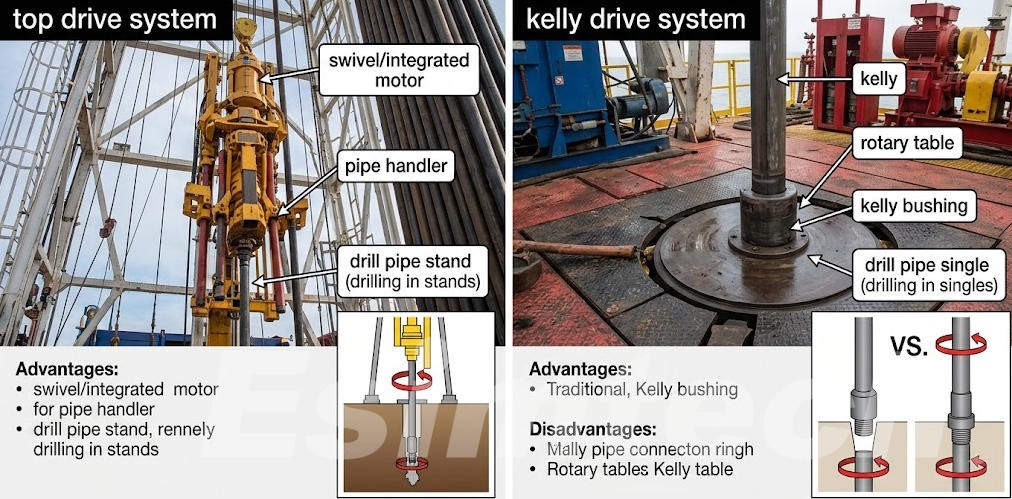 Top Drive vs. Kelly Drive Drilling Systems