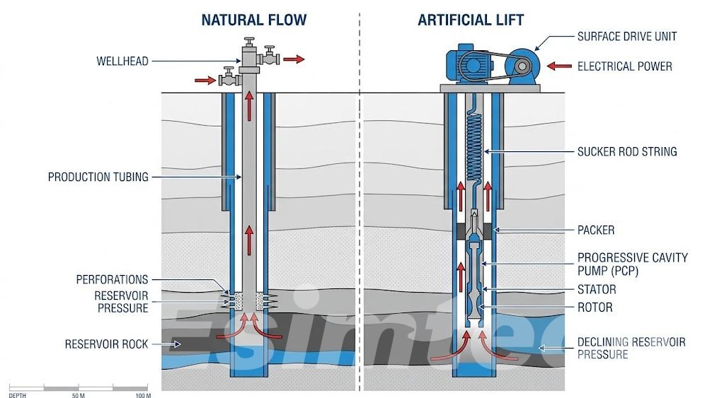 Well conditions requiring artificial lift