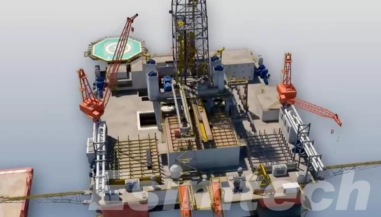 3D animation drilling rig