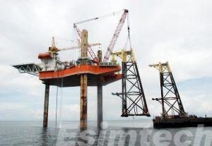 Offshore oil rig installation
