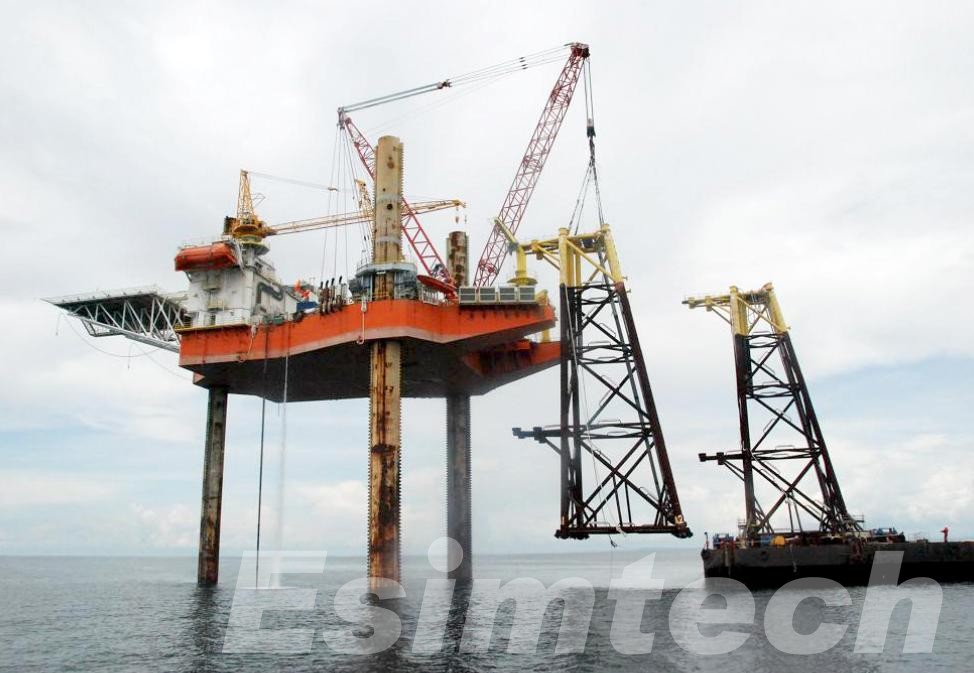 Offshore oil rig installation
