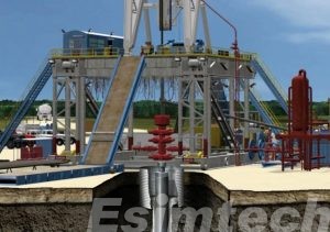 Oil rig drilling animation picture