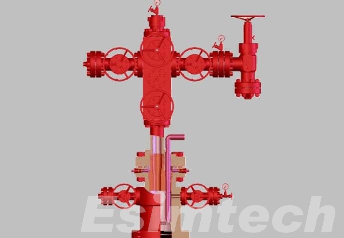 Dual completion well head