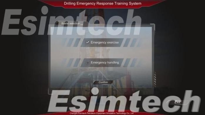 Drilling Emergency Exercise Simulation Training System touch screen
