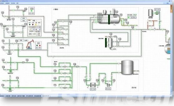 Program main interface of oil recovery on controlling computer