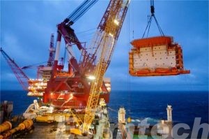 Offshore oil rig installation