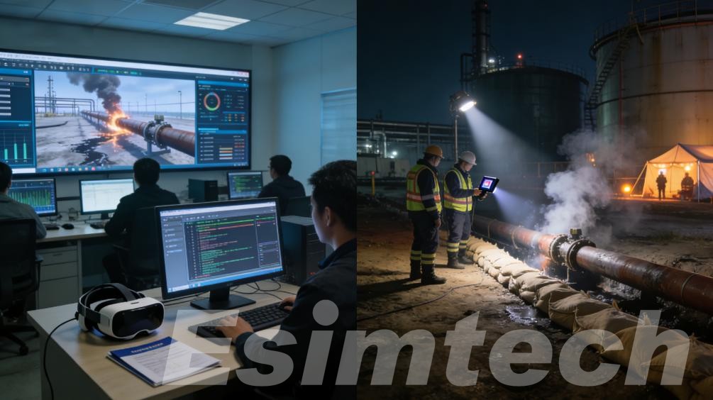 virtual emergency drill simulation systems and real emergency response scenarios