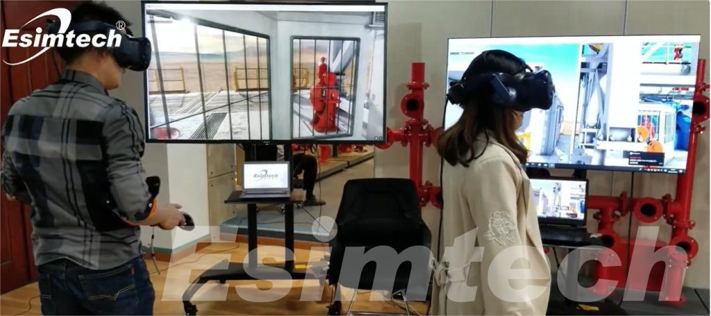 Multi-person VR collaborative emergency drill for drilling