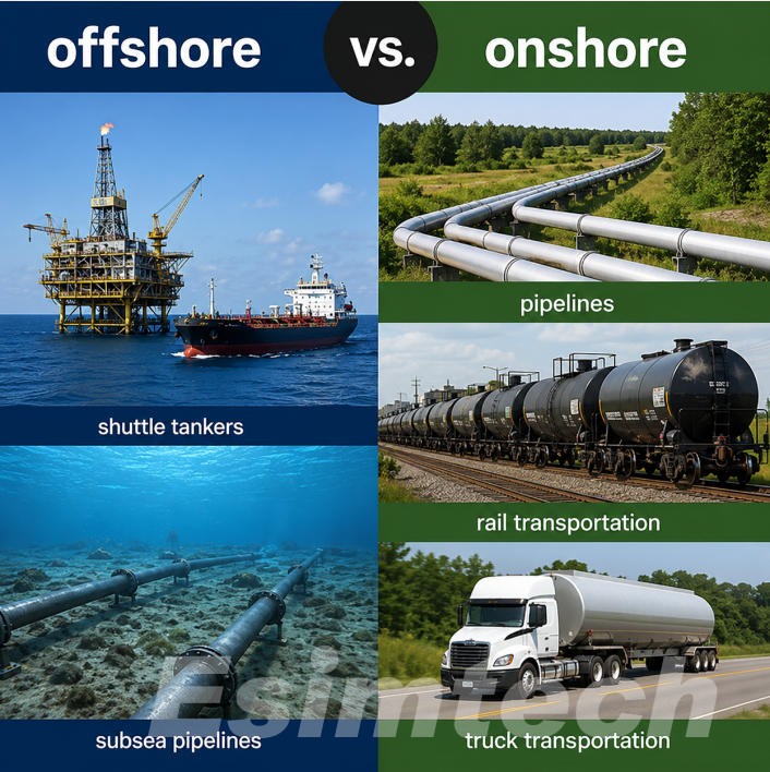 Offshore vs. Onshore Oil Transportation