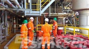 On the rig drilling