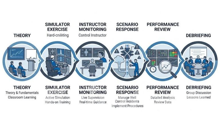 Well control simulator training workflow